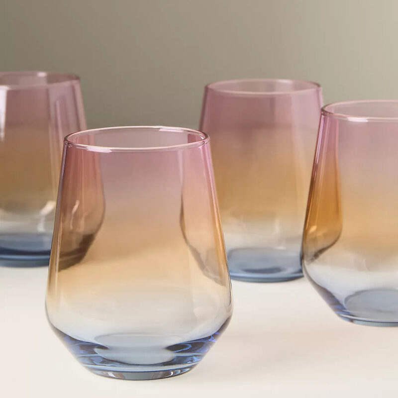 Alba Stemless Wine Glasses, Set of 4
