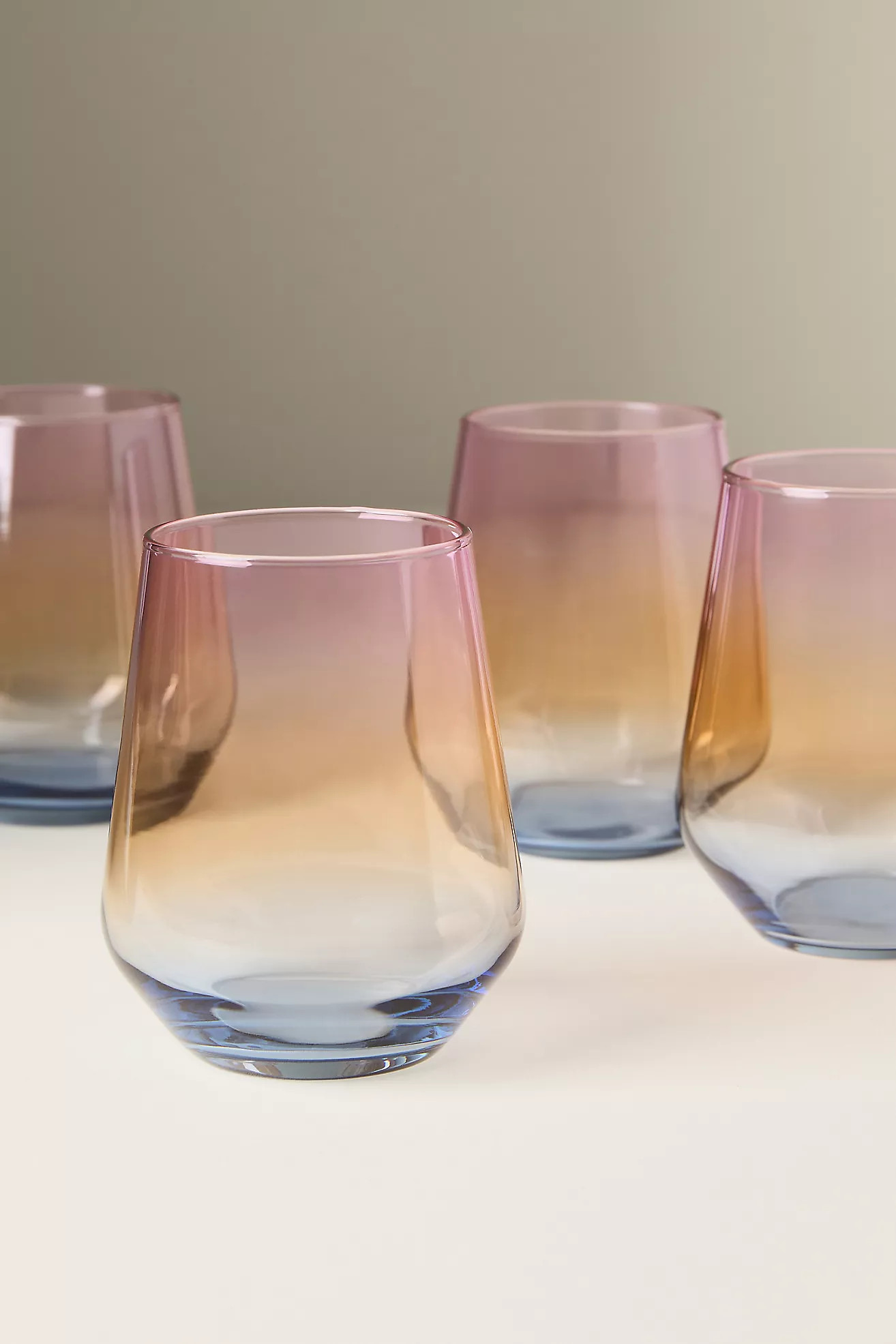 Alba Stemless Wine Glasses, Set of 4