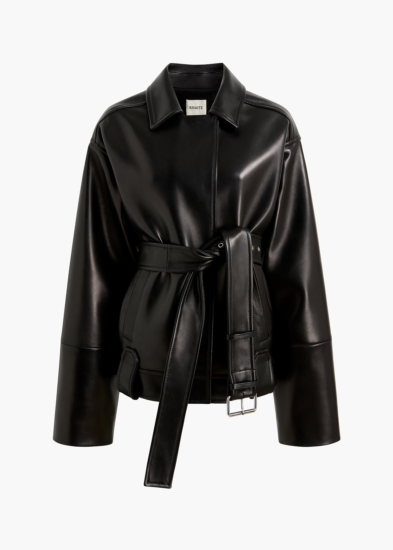 Alder Jacket in Black Leather Khaite