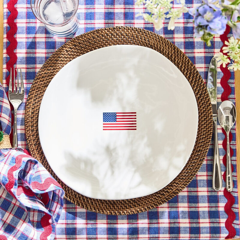 American Flag Dinner Plates, Set of 4