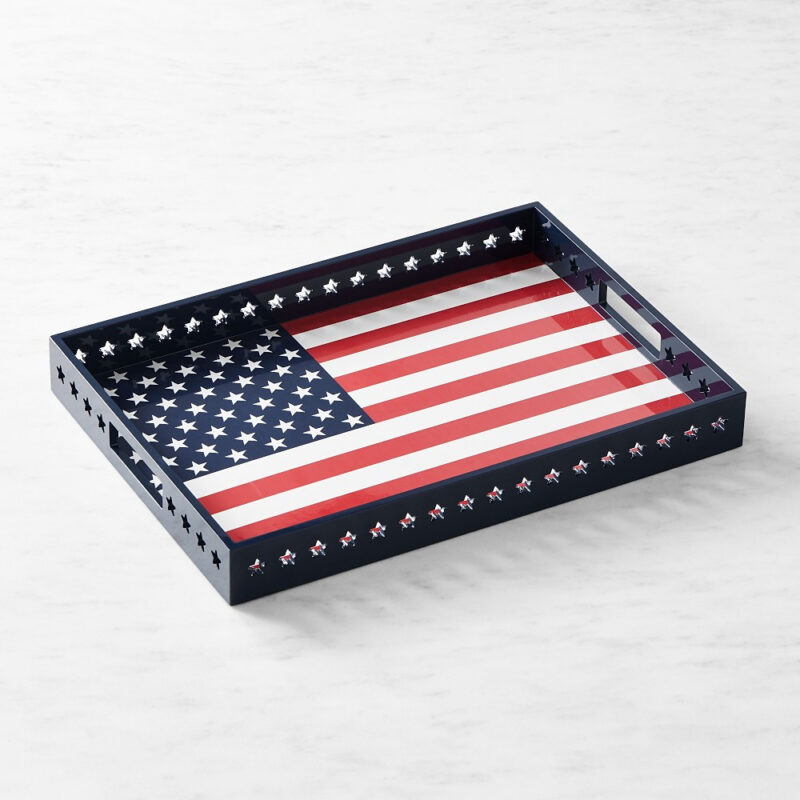 American Flag Serving Tray