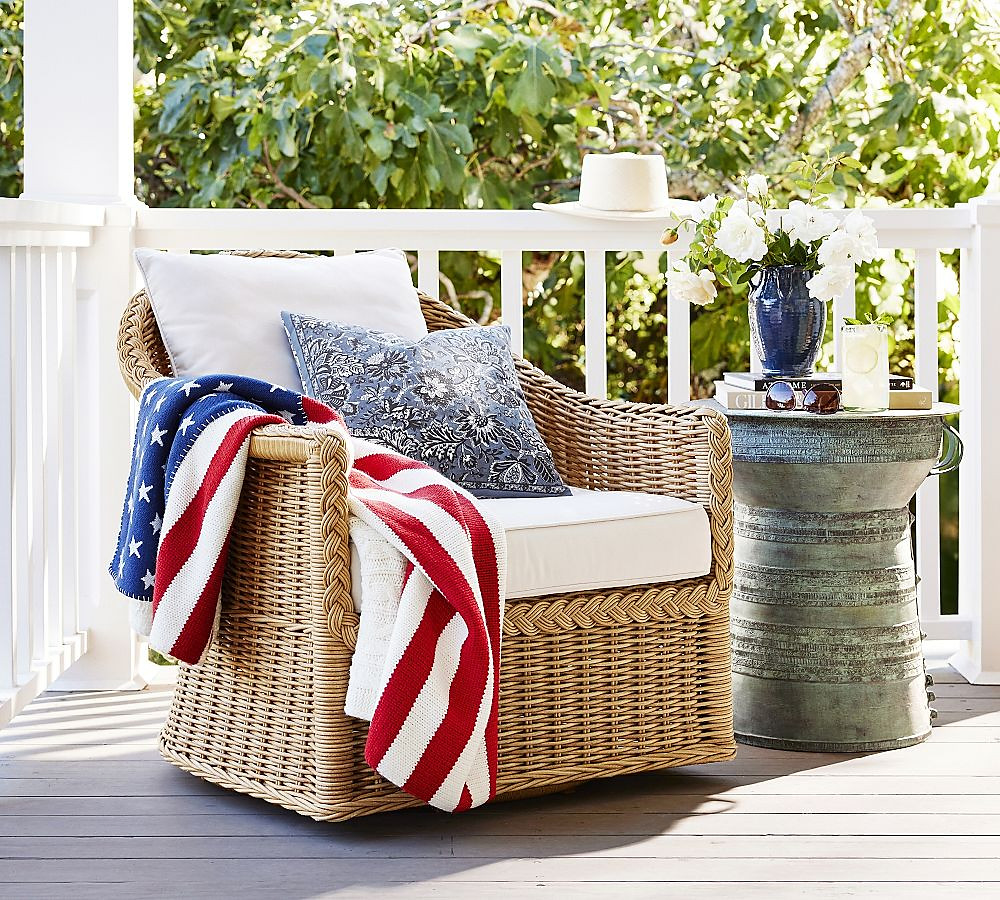Americana Cable Knit Throw