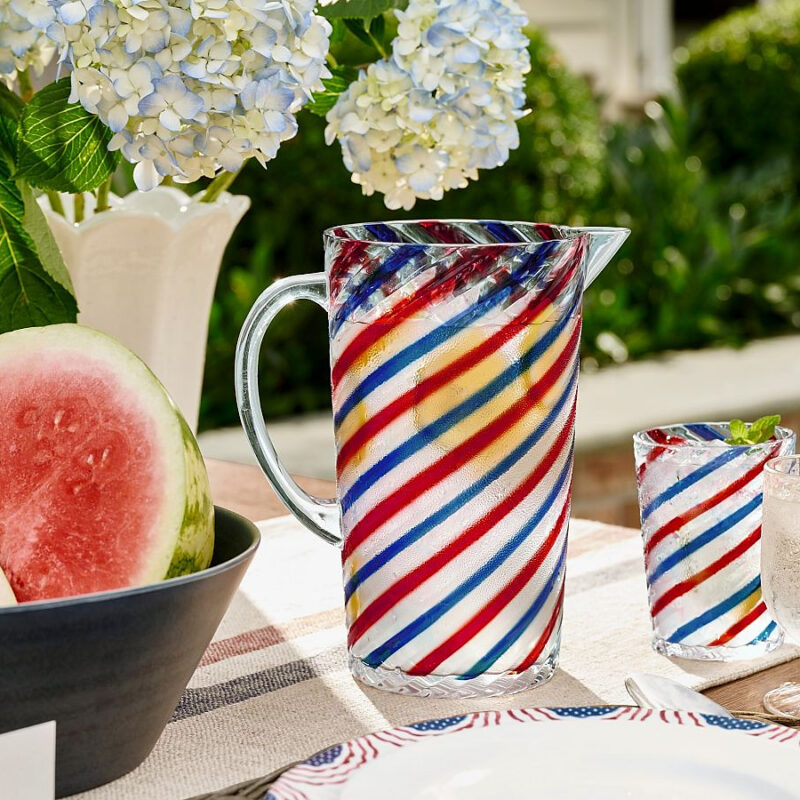 Americana Stripe Outdoor Pitcher