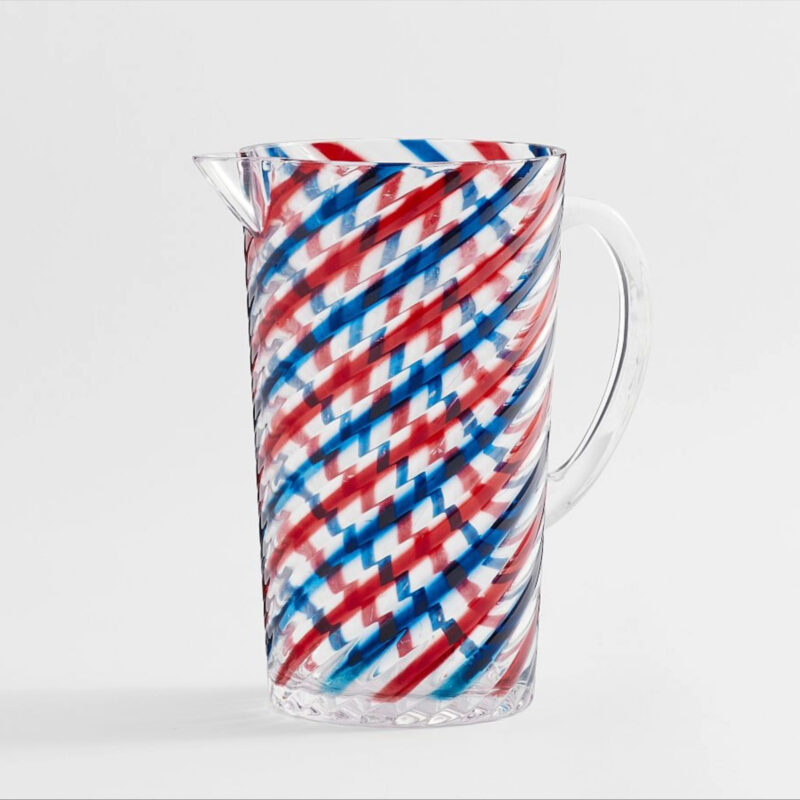 Americana Stripe Outdoor Pitcher - Red/Blue