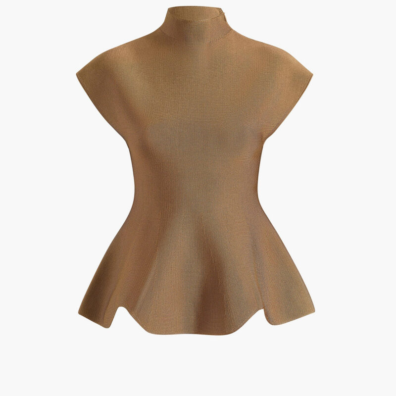 Andra Top in Carob Khaite