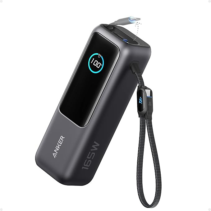 Anker Laptop Power Bank,25,000mAh Portable Charger with 165W Total Output,3 USB-C Ports (100W Max...