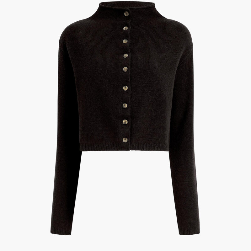 Annora Cardigan in Black Khaite