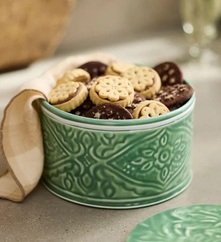 Terrain Enamelware Cookie Tin, Mint