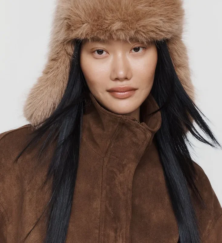 By Anthropologie Faux Fur Trapper Hat