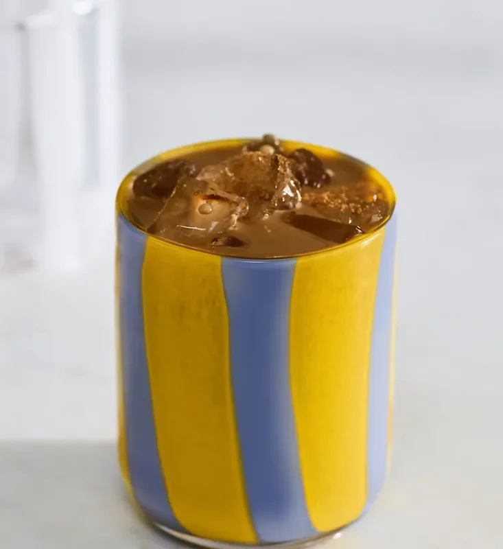 Ribbon Stripe Icon Juice Glass