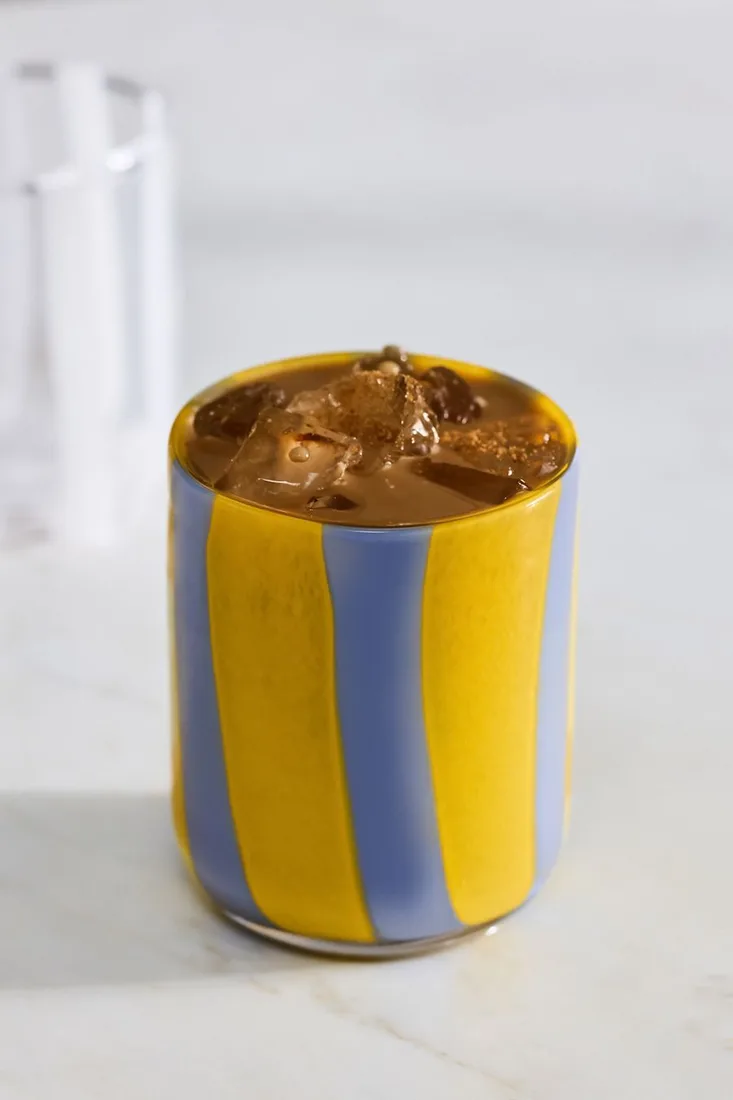 Ribbon Stripe Icon Juice Glass