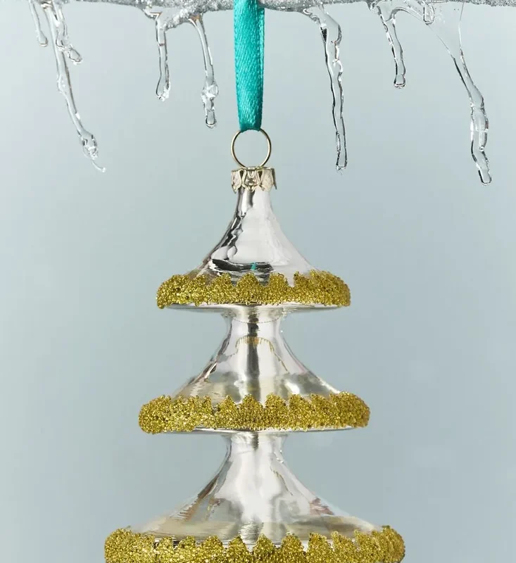 Vintage Tree Glass Ornament