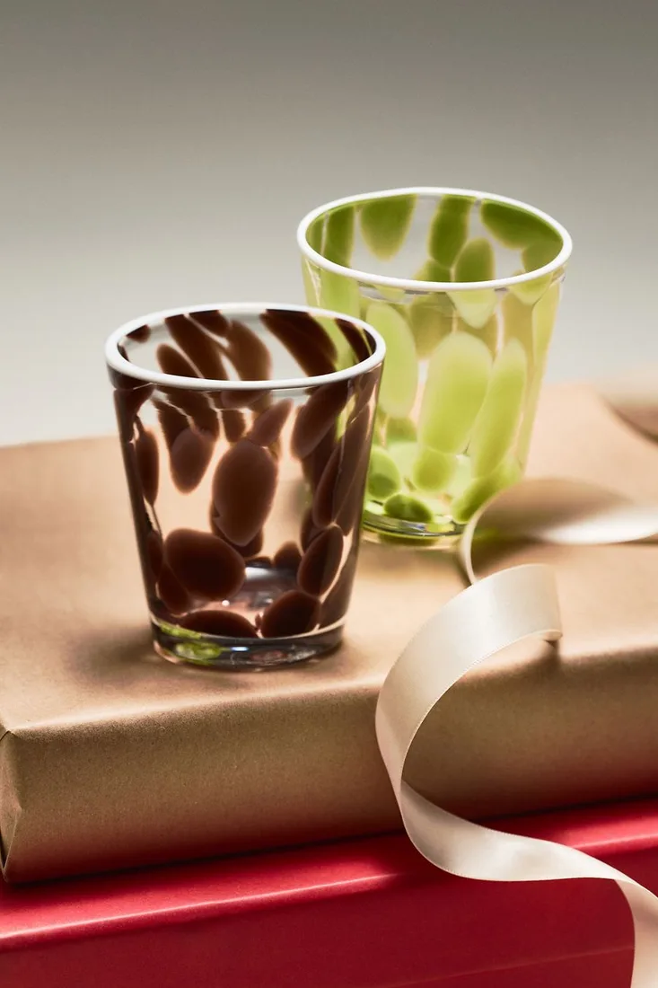Dapple Dot Hand-Blown Juice Glass