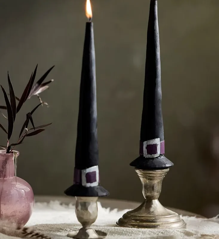Terrain Witch Hat Taper Candles, Set of 2