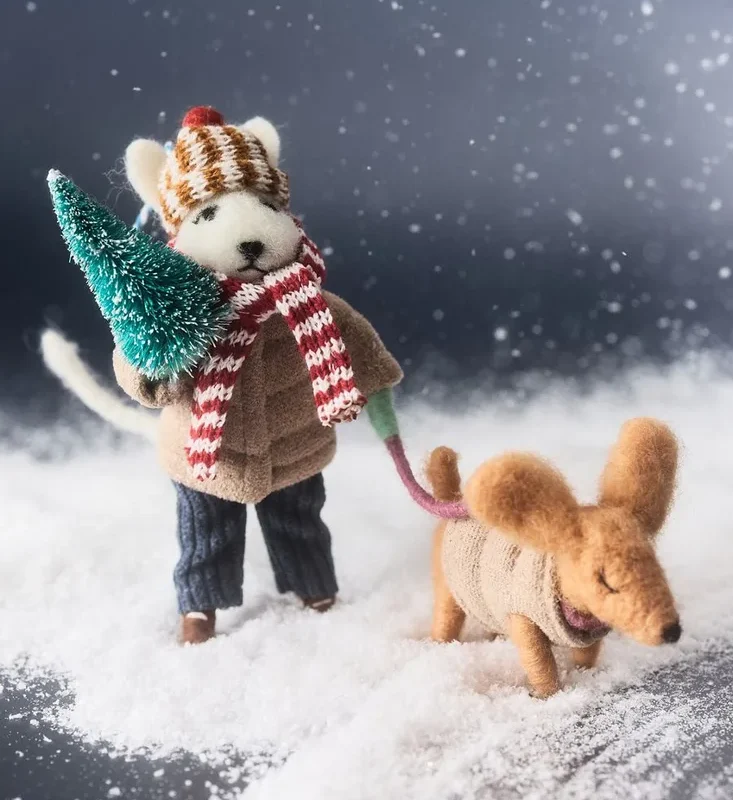 Felted Holiday Hobby Ornaments