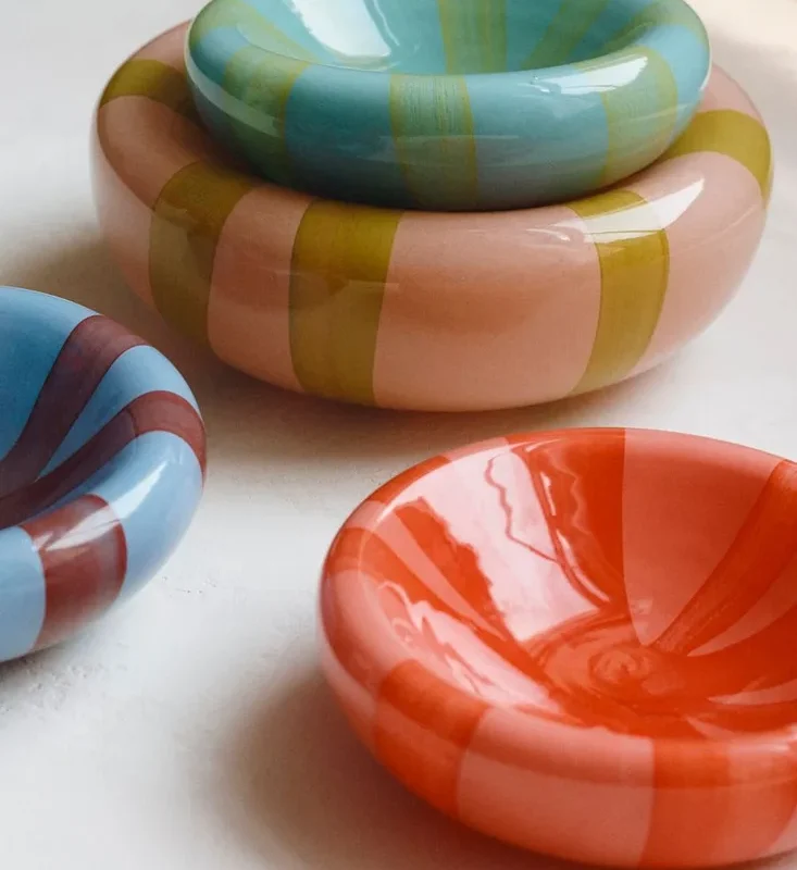 Margot Swirl Art Glass Trinket