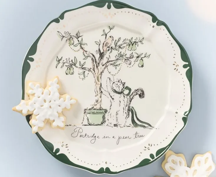 SWINK 12 Days of Christmas Dessert Plates