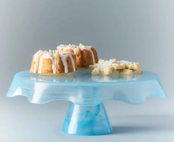 Tatu Swirled Glass Cake Stand