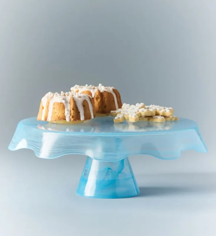 Tatu Swirled Glass Cake Stand