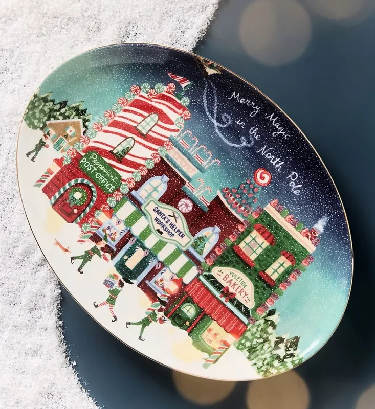 Holiday in the City Stoneware Platter