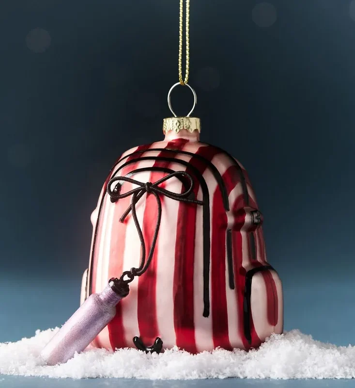 Hiking Backpack Glass Ornament