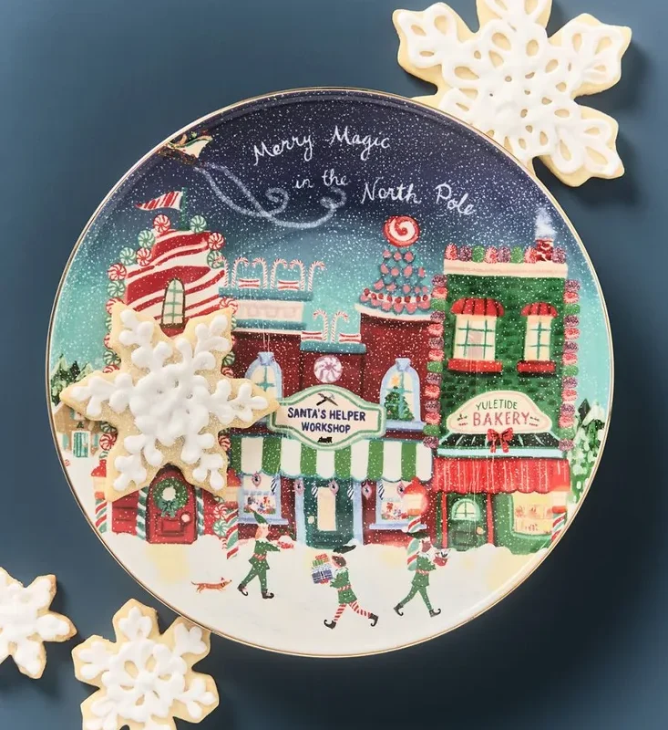 Holiday in the City Stoneware Dessert Plate