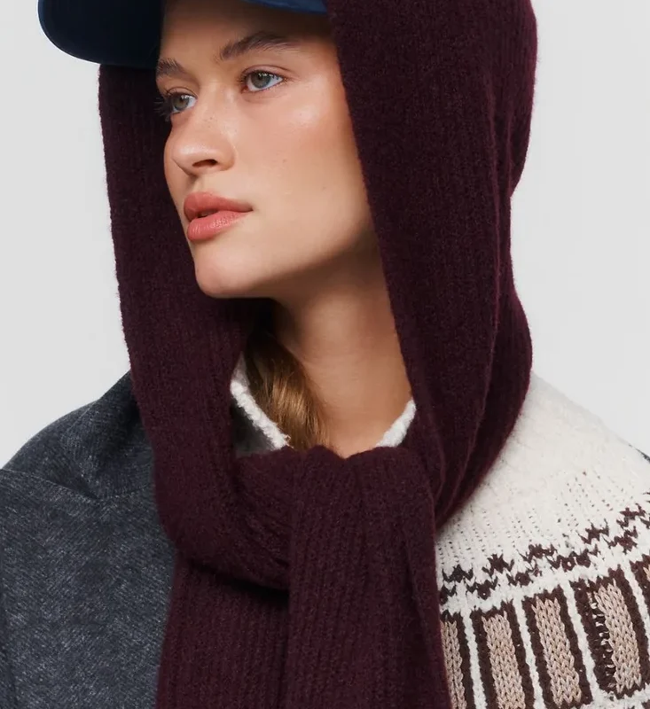 By Anthropologie Long Knit Hood Scarf