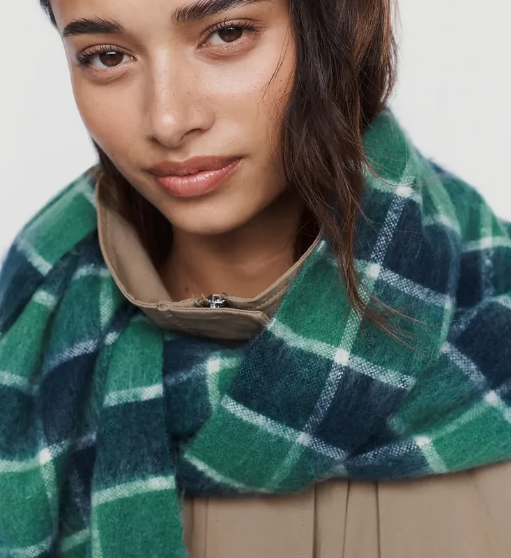Maeve Pop Plaid Scarf