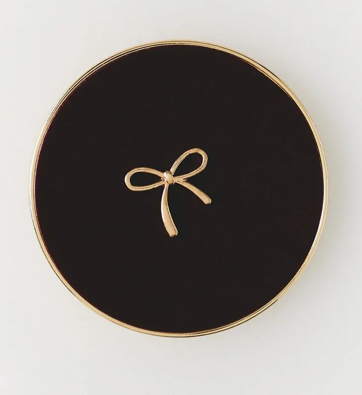 By Anthropologie Velvet Swivel Compact Mirror