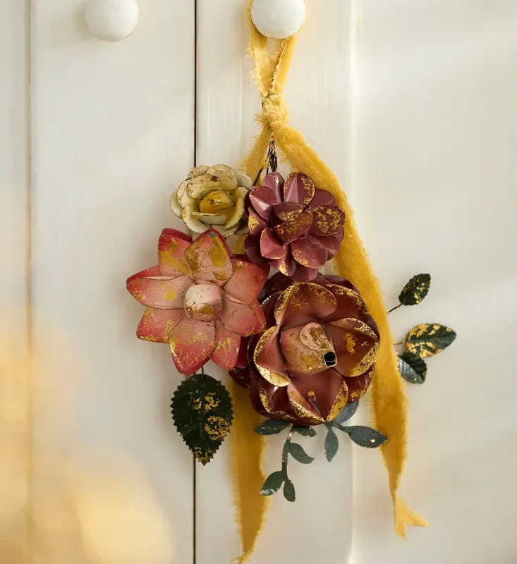 Terrain Gilded Winter Floral Iron Bunch