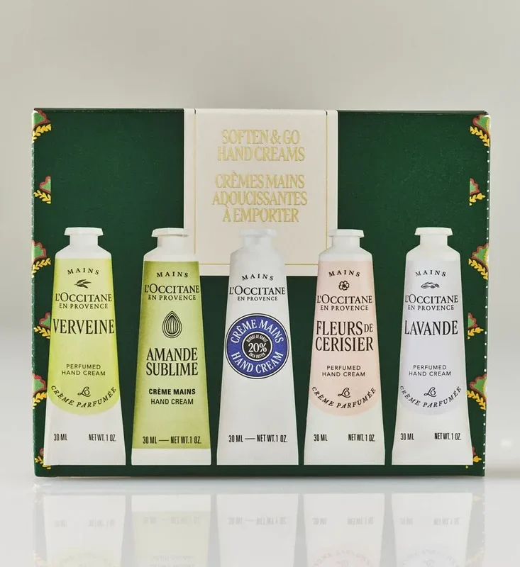 L'Occitane Soften & Go Hand Creams 5 Piece Set