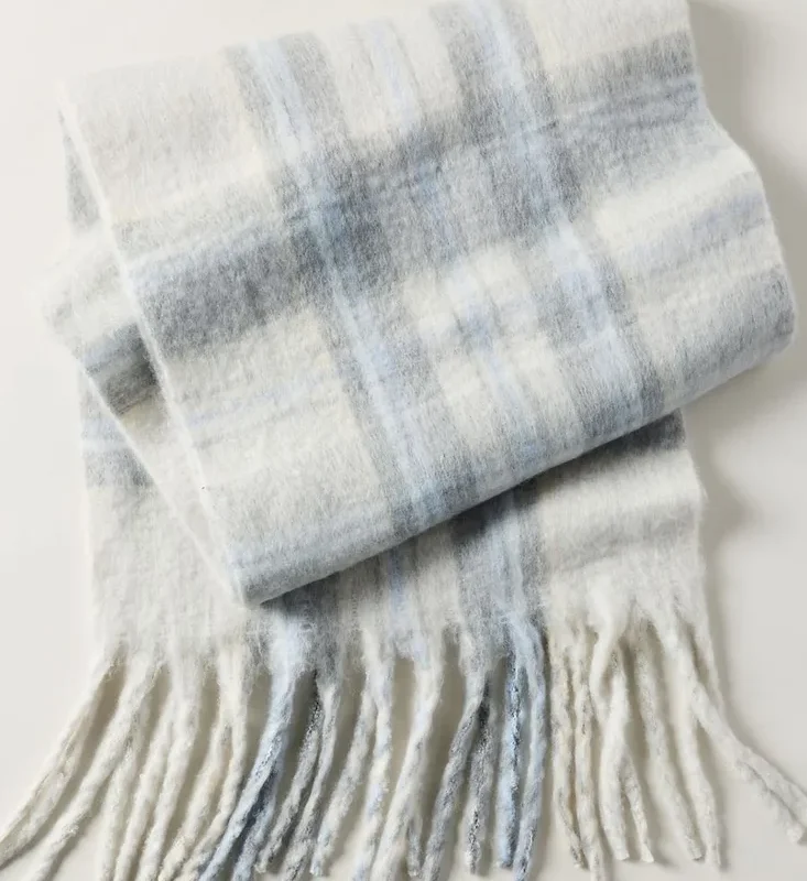 By Anthropologie Brushed Plaid Scarf