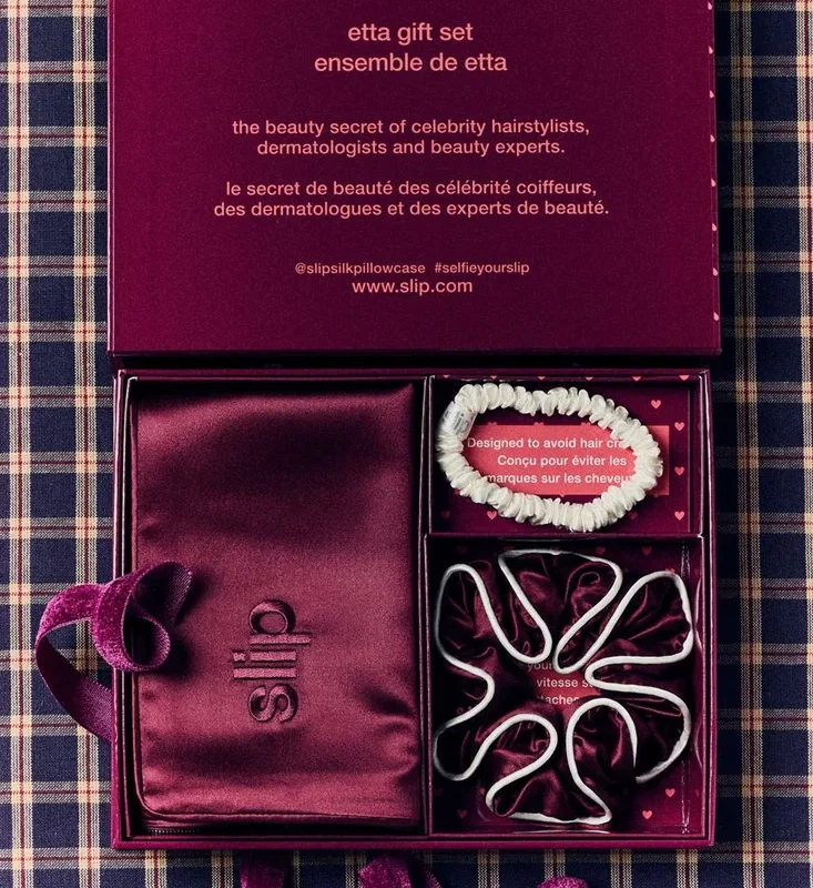 Slip Queen Pillowcase Gift Set Crimson Etta