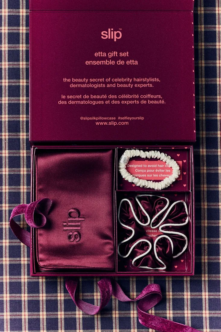 Slip Queen Pillowcase Gift Set Crimson Etta