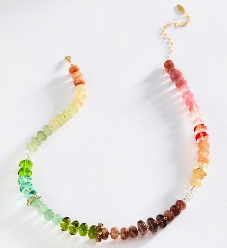 By Anthropologie Rainbow Stone Necklace