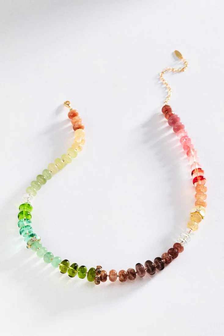 By Anthropologie Rainbow Stone Necklace