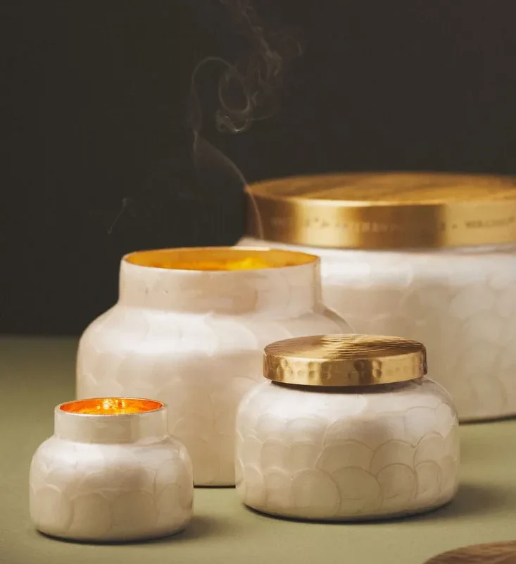 Capri Blue Volcano Capiz Jar Candle​