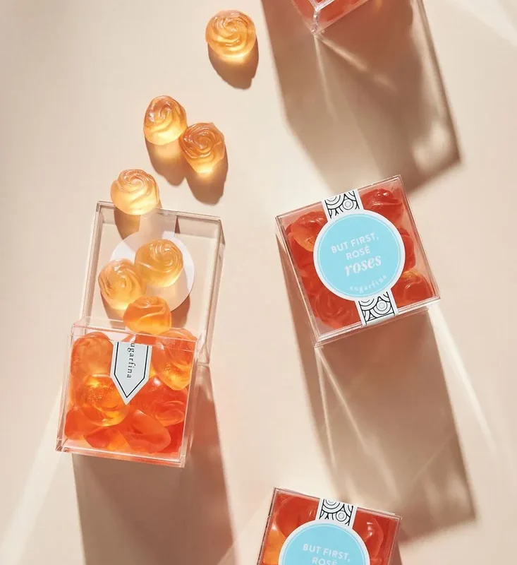 Sugarfina But First, Roses Candy Cubes, Set of 4