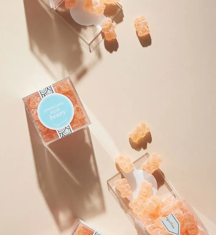 Sugarfina Sparkling Rosé Bears Candy Cubes, Set of 4