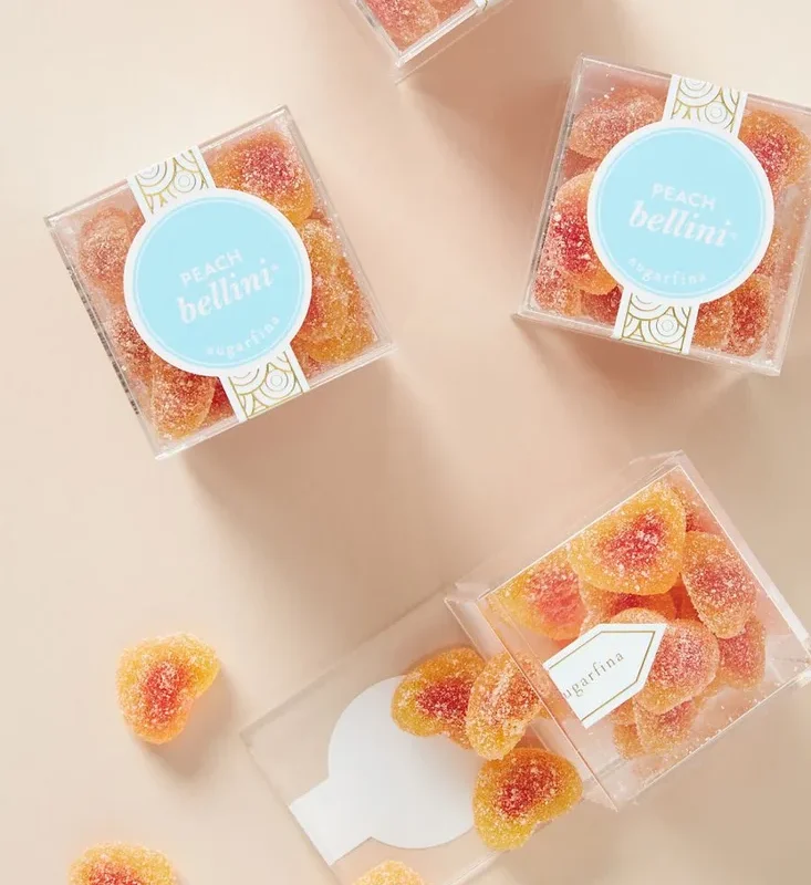 Sugarfina Peach Bellini Candy Cubes, Set of 4