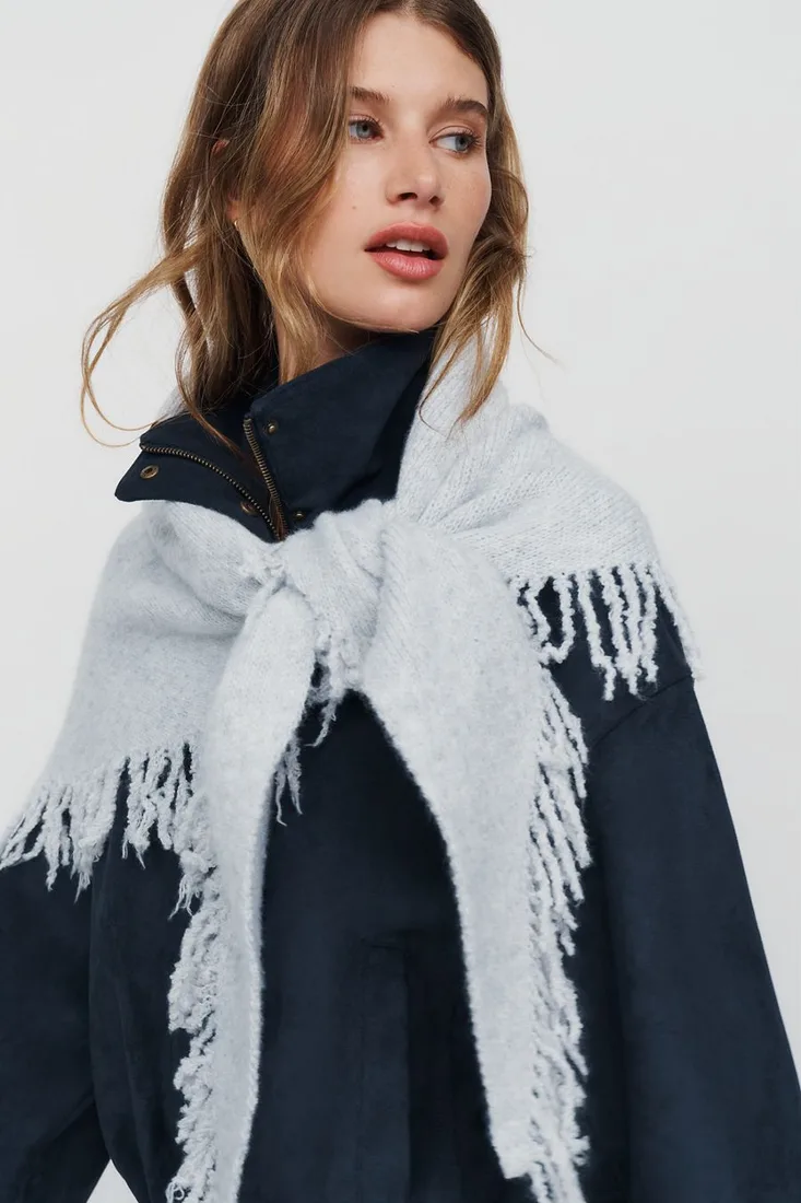 Shay Triangle Fringe Scarf Wrap
