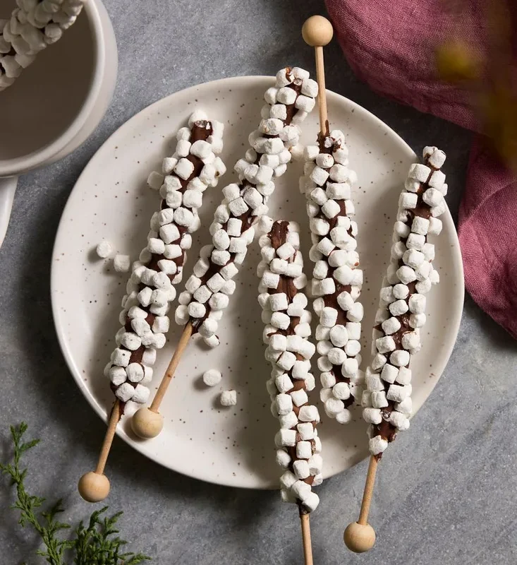Terrain Marshmallow Hot Cocoa Stirring Sticks, Set of 6