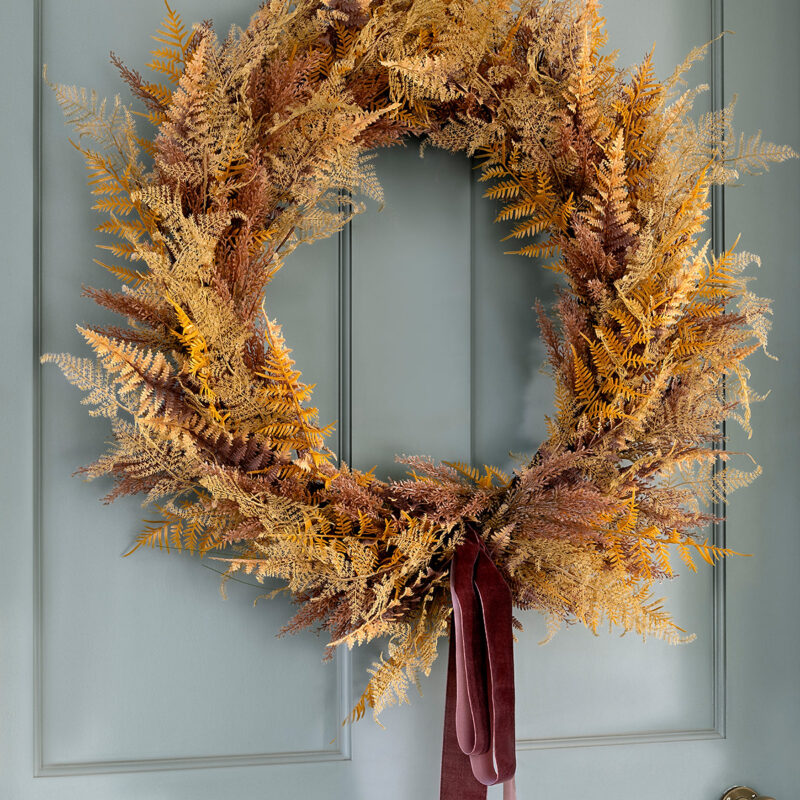 30" Faux Golden Fern Wreath McGee & Co.