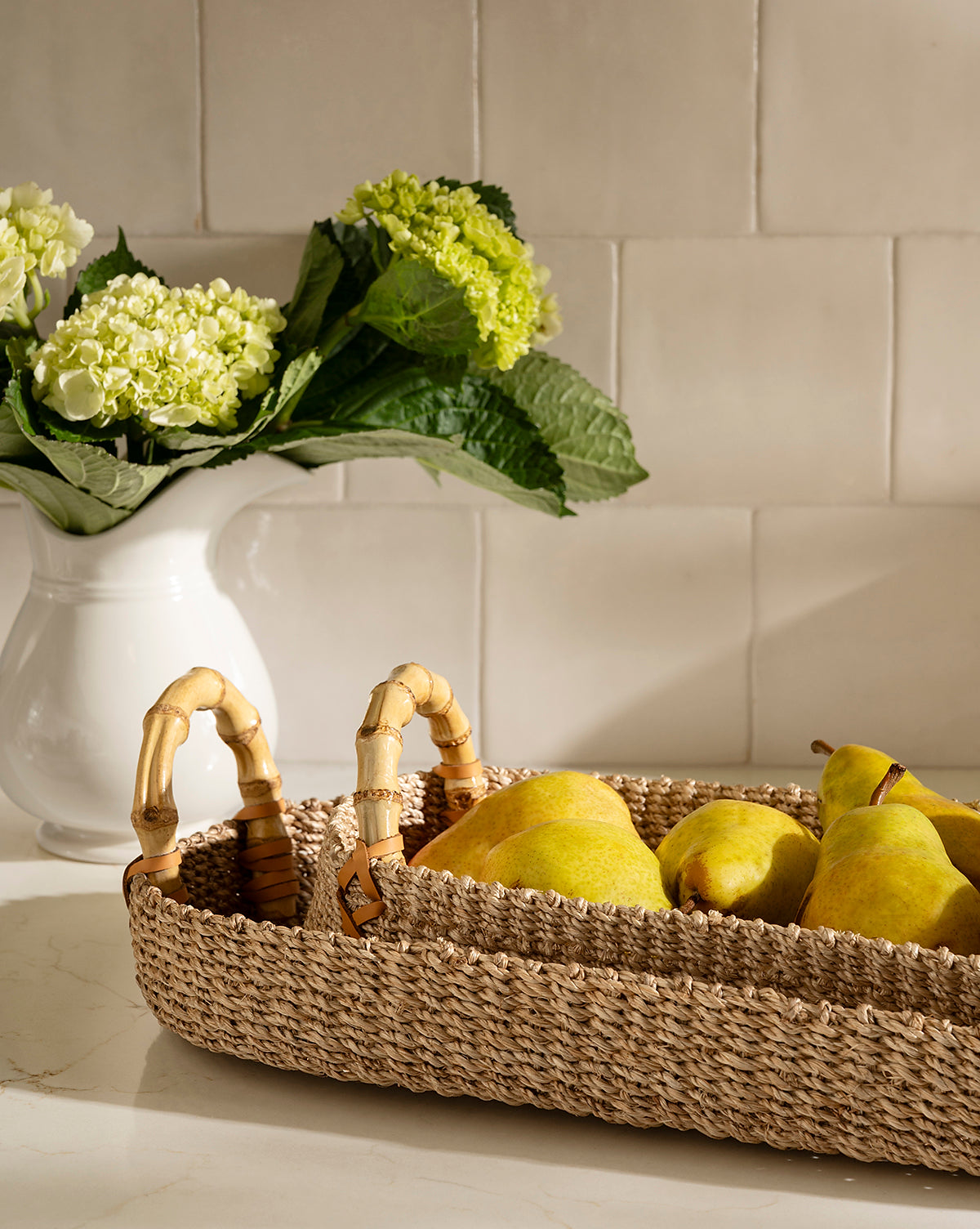 Abaca Tray with Bamboo Handles McGee & Co.