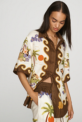 ALÉMAIS Island Cove Linen Shirt Anthropologie