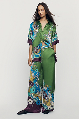 ALÉMAIS Nanci Silk Pants Anthropologie