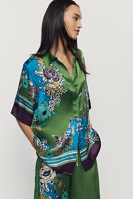 ALÉMAIS Nanci Silk Shirt Anthropologie