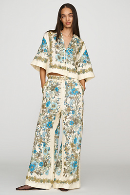 ALÉMAIS Sophia Linen Wide-Leg Pants Anthropologie