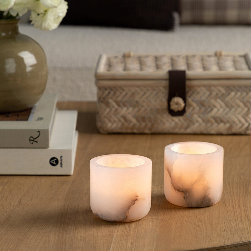Alabaster Tea-light Holder McGee & Co.