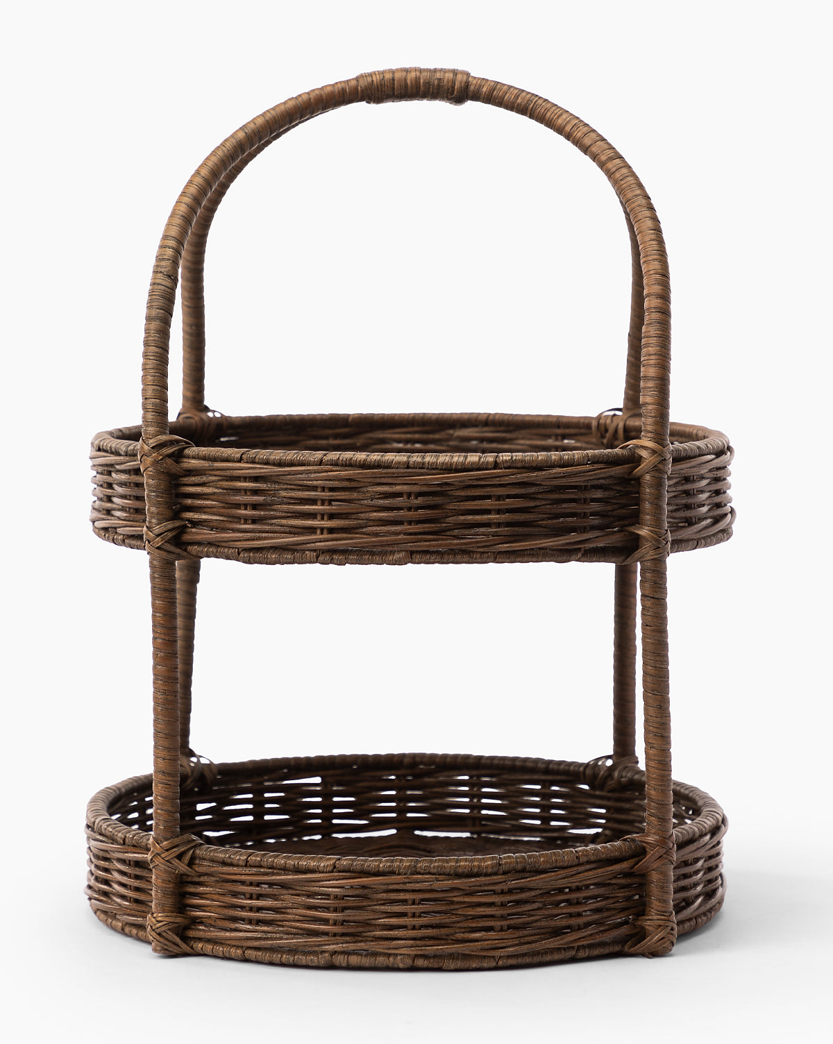 Aneesa Two-Tiered Wicker Tray McGee & Co.